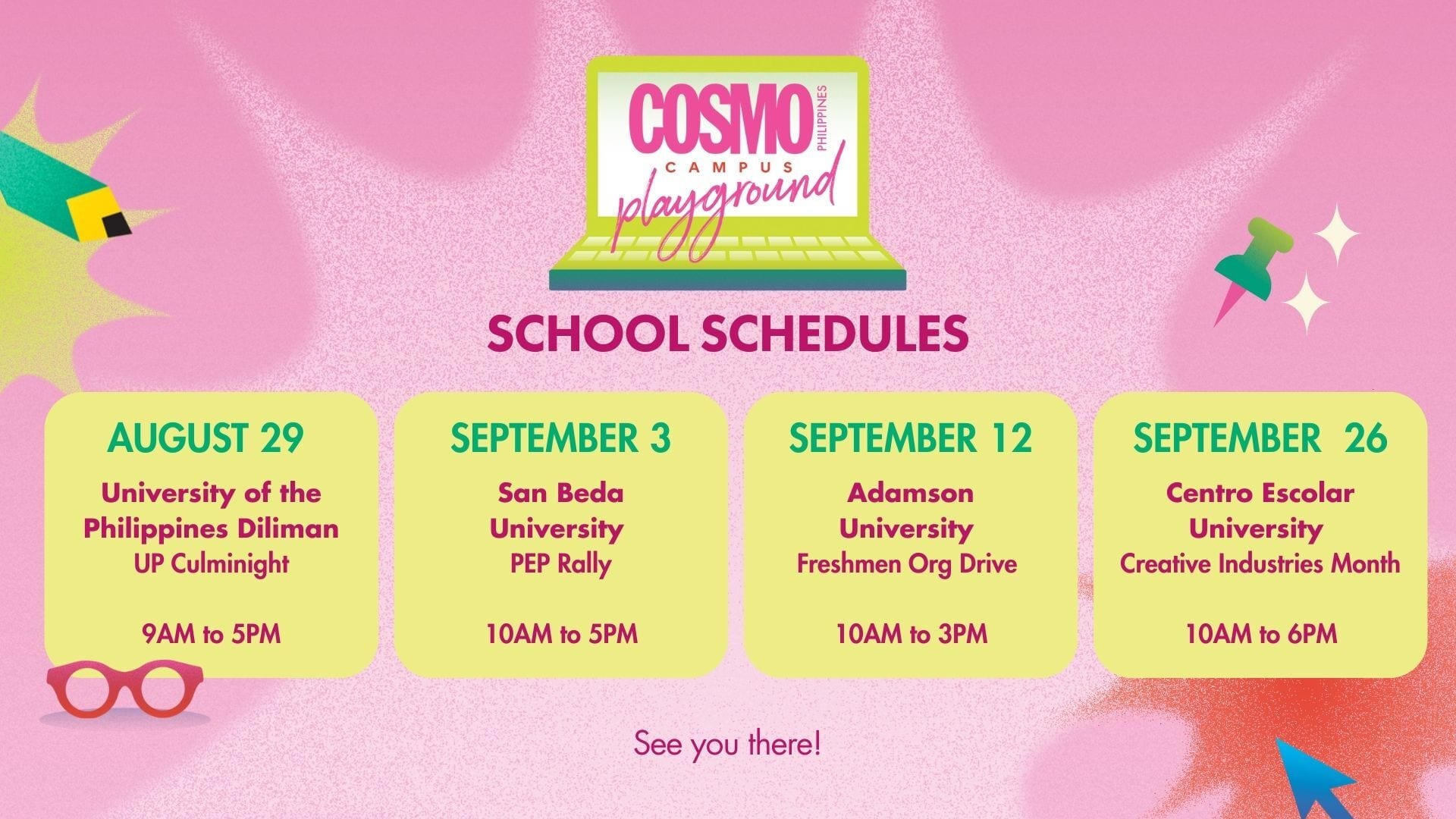 Cosmo Campus Playground 2025 schedule
